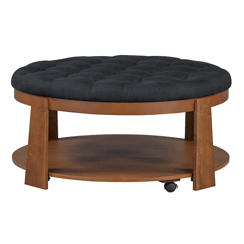Table basse ronde moderne et large
