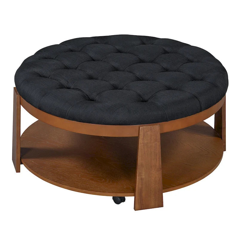 Table basse ronde moderne et large