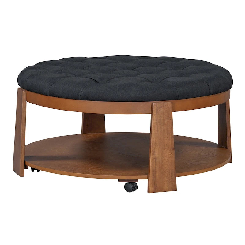 Table basse ronde moderne et large