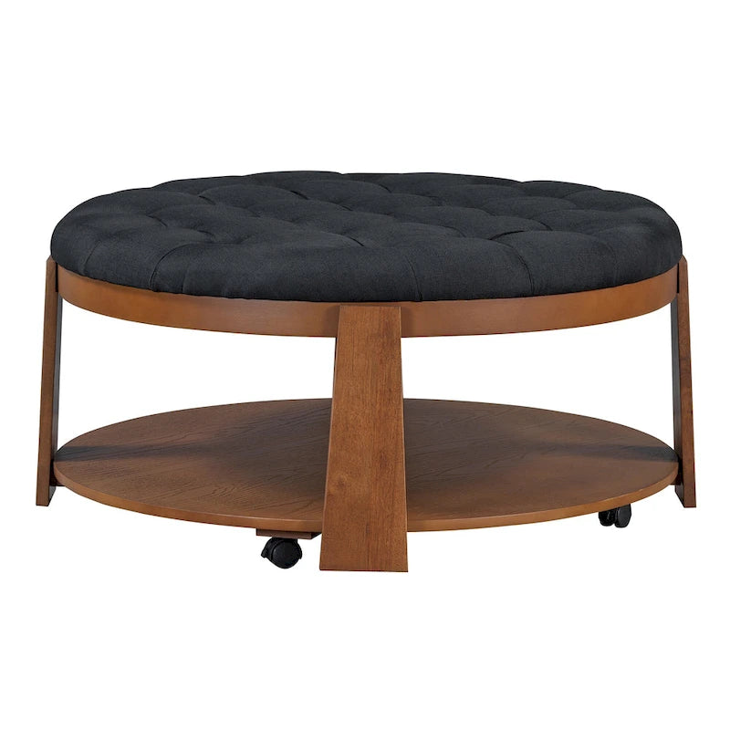 Table basse ronde moderne et large