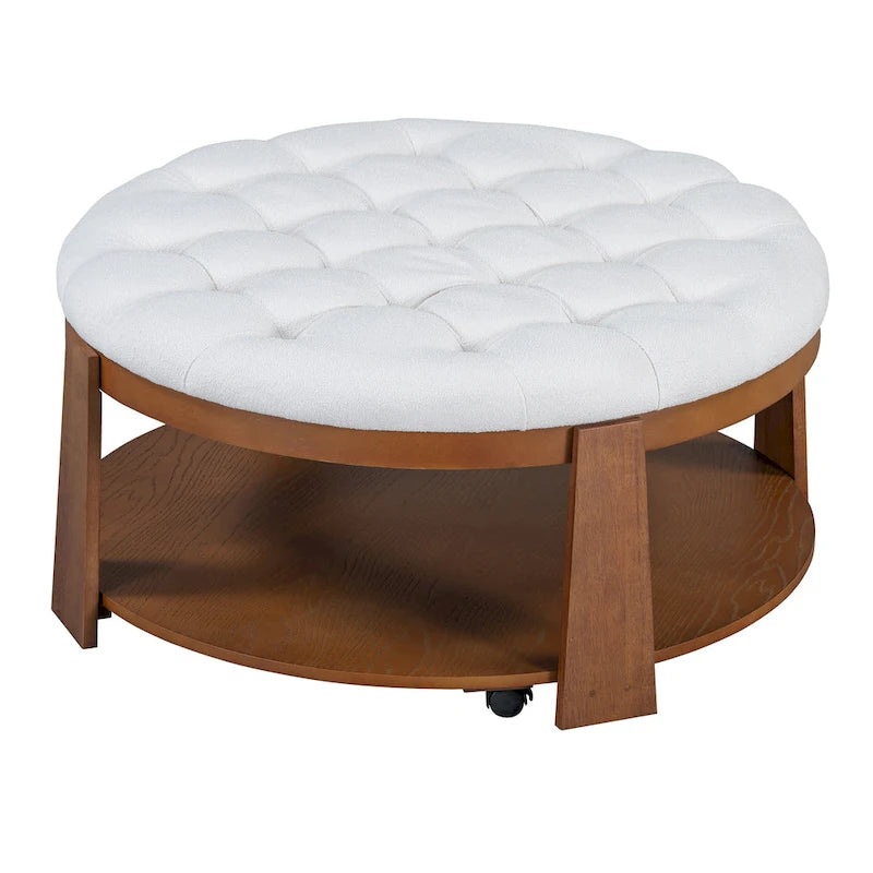Table basse ronde moderne et large