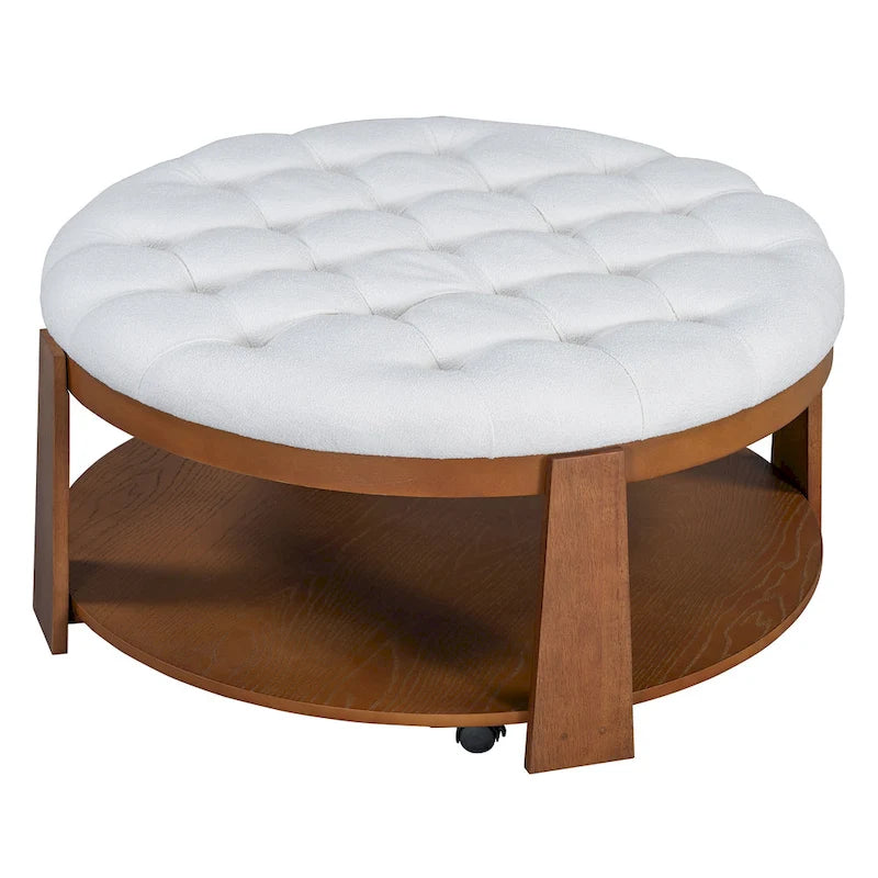 Table basse ronde moderne et large