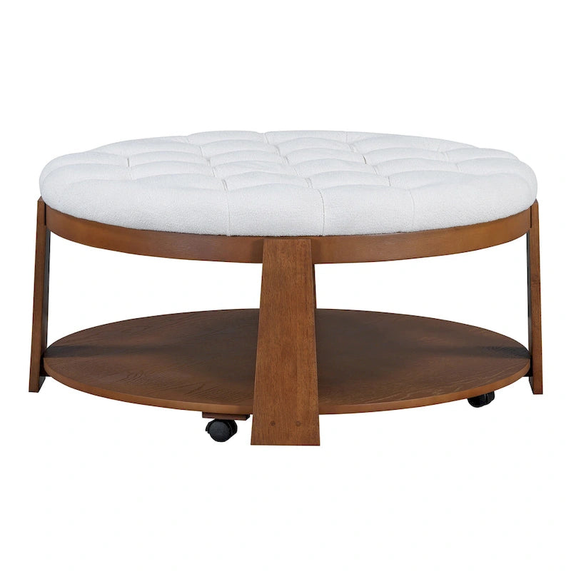 Table basse ronde moderne et large