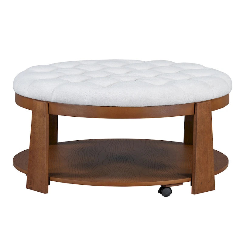 Table basse ronde moderne et large