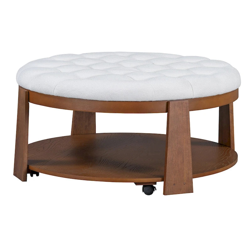 Table basse ronde moderne et large