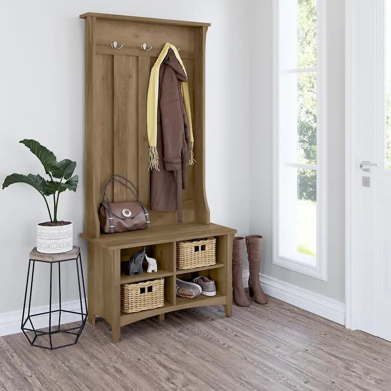 Meuble à chaussures avec banc de rangement intégré