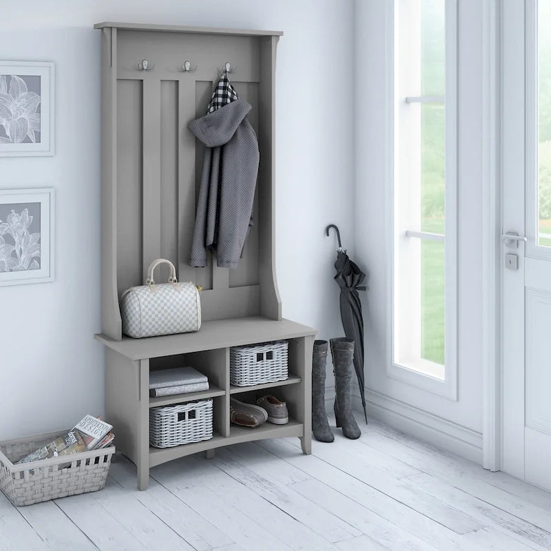 Meuble à chaussures avec banc de rangement intégré