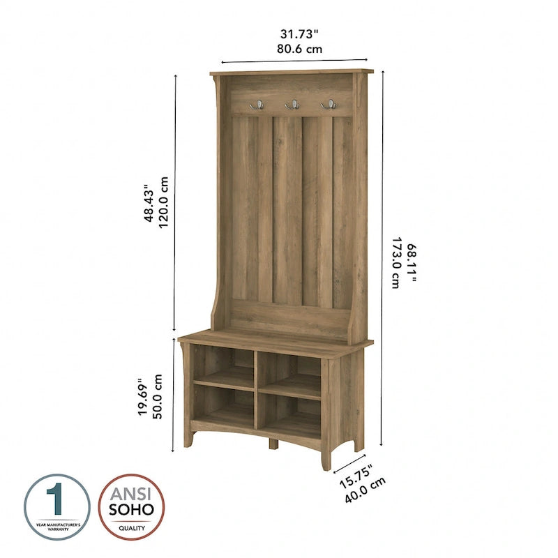 Meuble à chaussures avec banc de rangement intégré