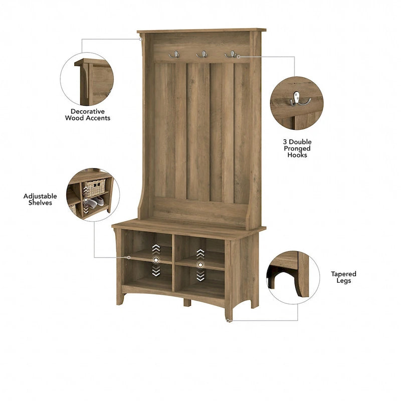 Meuble à chaussures avec banc de rangement intégré