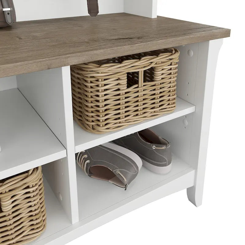 Meuble à chaussures avec banc de rangement intégré