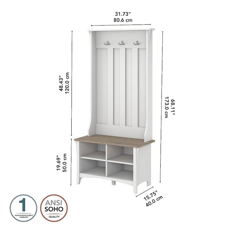 Meuble à chaussures avec banc de rangement intégré