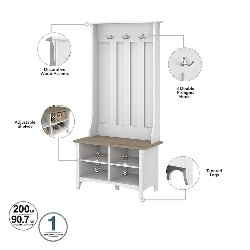Meuble à chaussures avec banc de rangement intégré