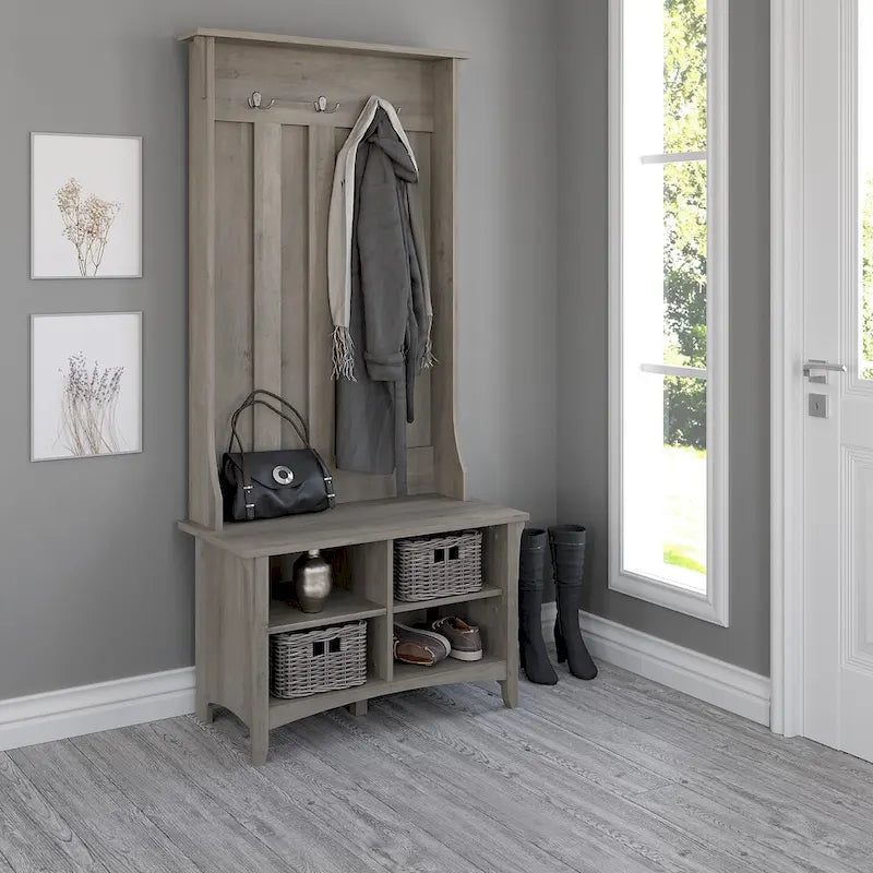 Meuble à chaussures avec banc de rangement intégré