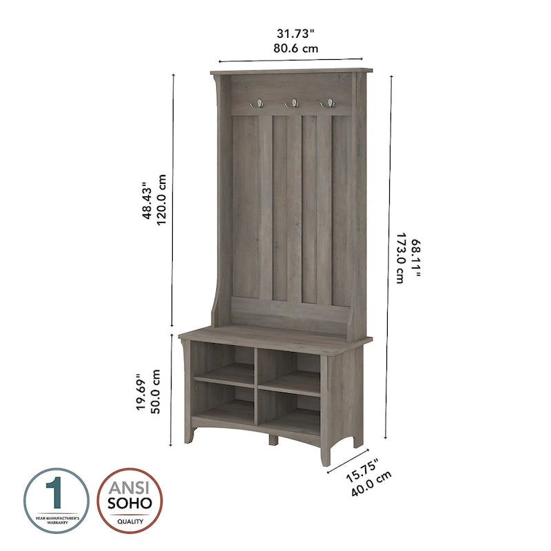 Meuble à chaussures avec banc de rangement intégré