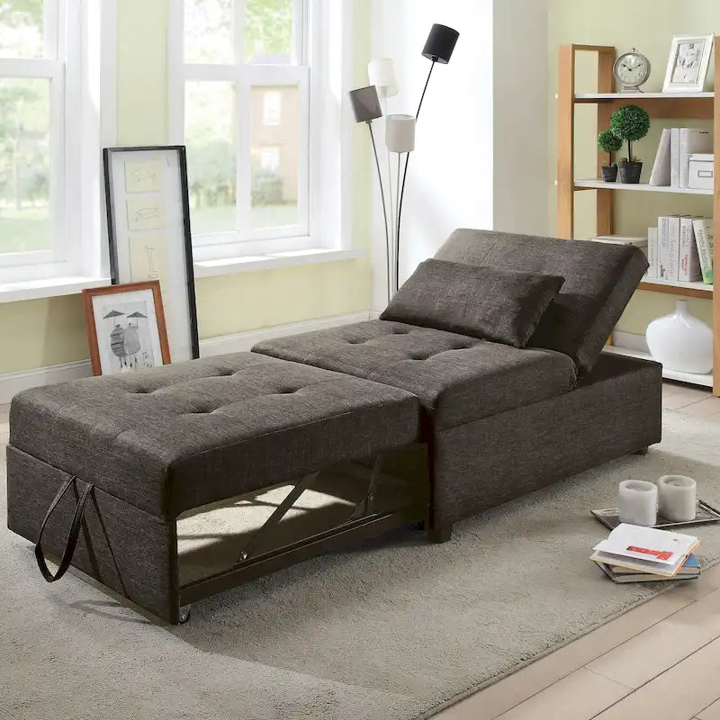 Fauteuil-lit cabriolet rembourré en tissu moderne