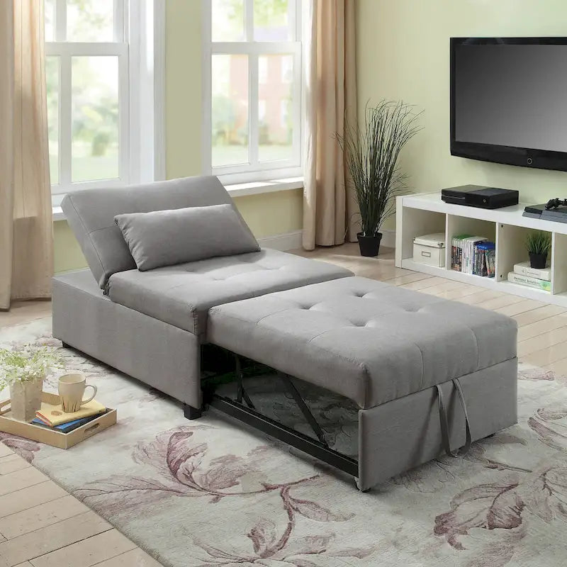 Fauteuil-lit cabriolet rembourré en tissu moderne
