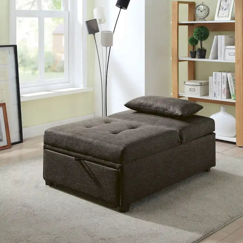 Fauteuil-lit cabriolet rembourré en tissu moderne