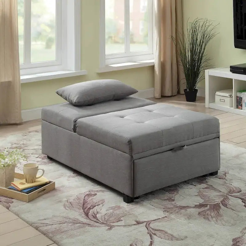 Fauteuil-lit cabriolet rembourré en tissu moderne