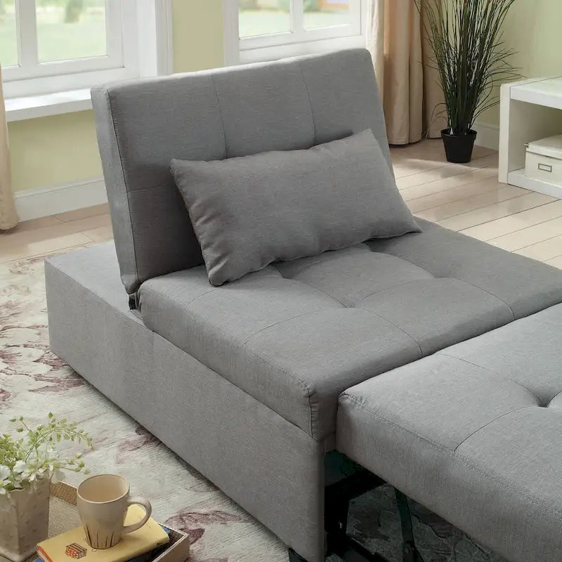 Fauteuil-lit cabriolet rembourré en tissu moderne
