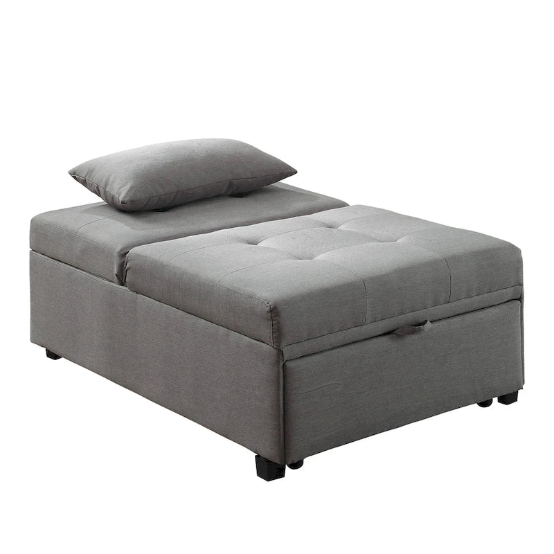 Fauteuil-lit cabriolet rembourré en tissu moderne