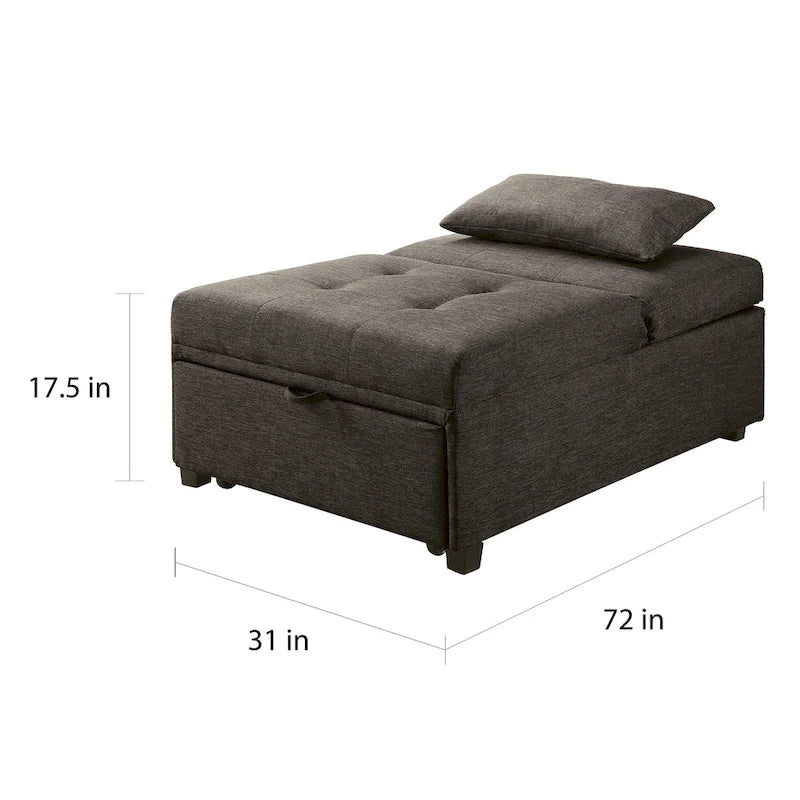 Fauteuil-lit cabriolet rembourré en tissu moderne
