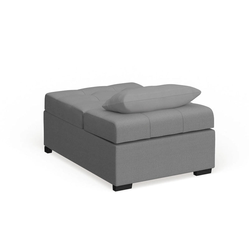 Fauteuil-lit cabriolet rembourré en tissu moderne