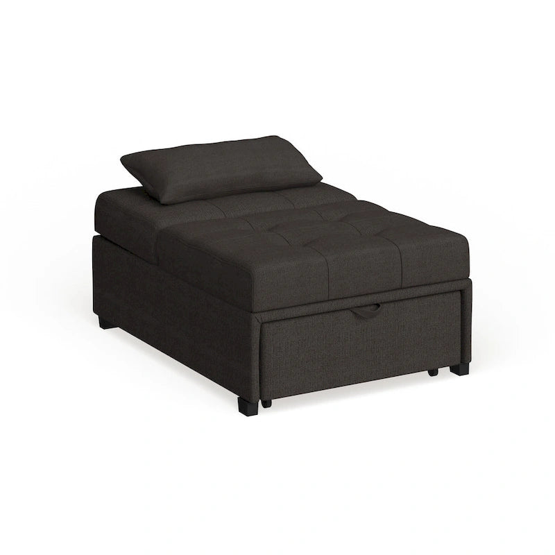 Fauteuil-lit cabriolet rembourré en tissu moderne