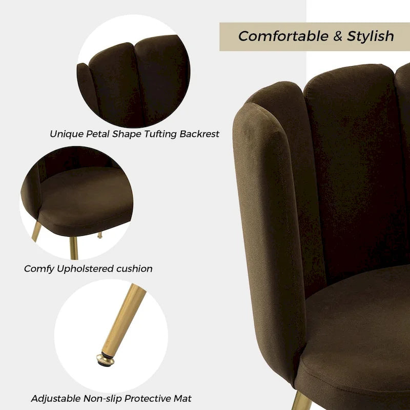 Chaise d'appoint à dossier capitonné
