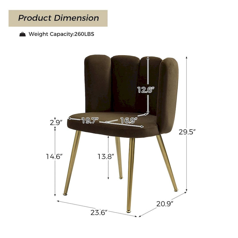 Chaise d'appoint à dossier capitonné