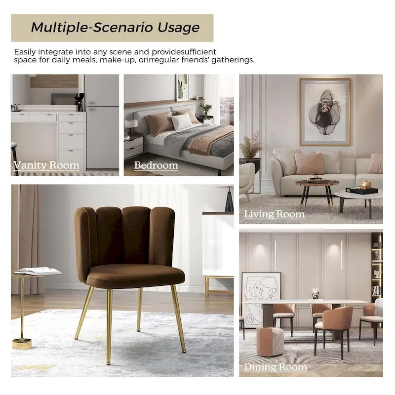 Chaise d'appoint à dossier capitonné
