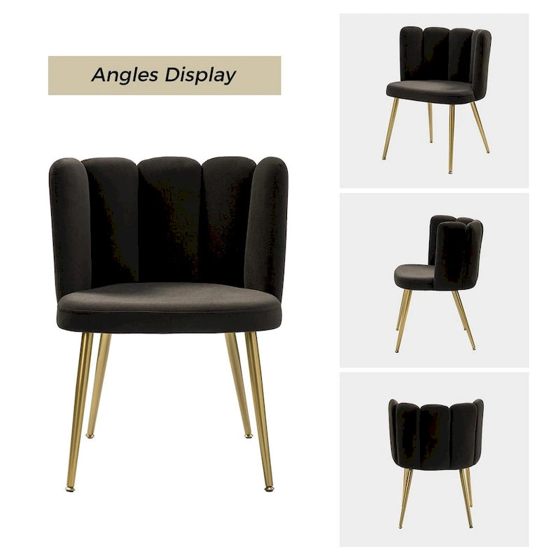 Chaise d'appoint à dossier capitonné