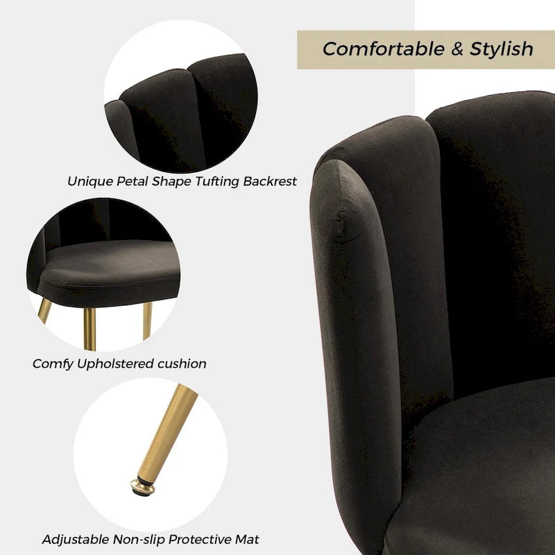 Chaise d'appoint à dossier capitonné
