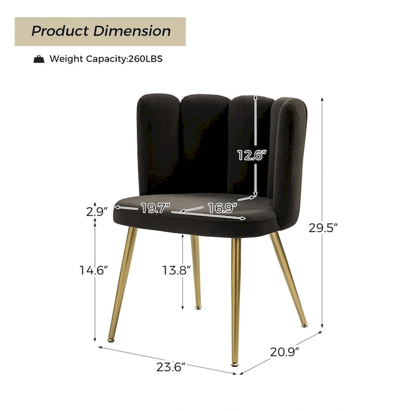Chaise d'appoint à dossier capitonné