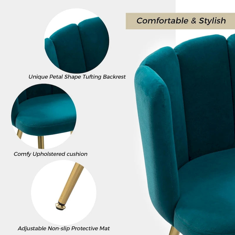 Chaise d'appoint à dossier capitonné