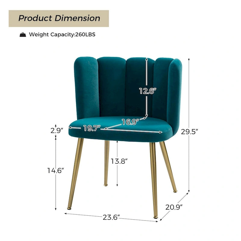 Chaise d'appoint à dossier capitonné