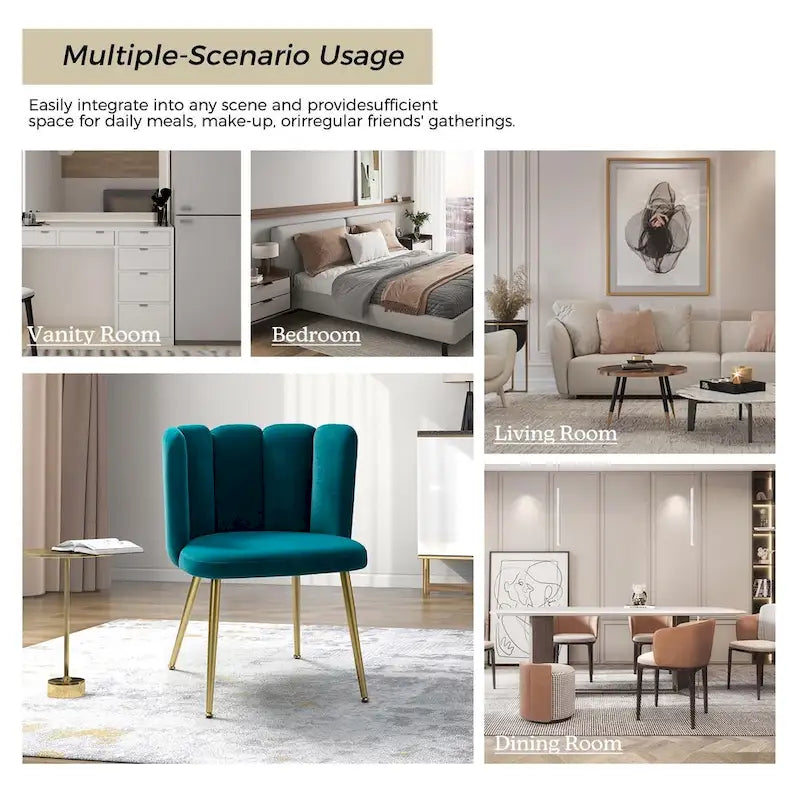 Chaise d'appoint à dossier capitonné