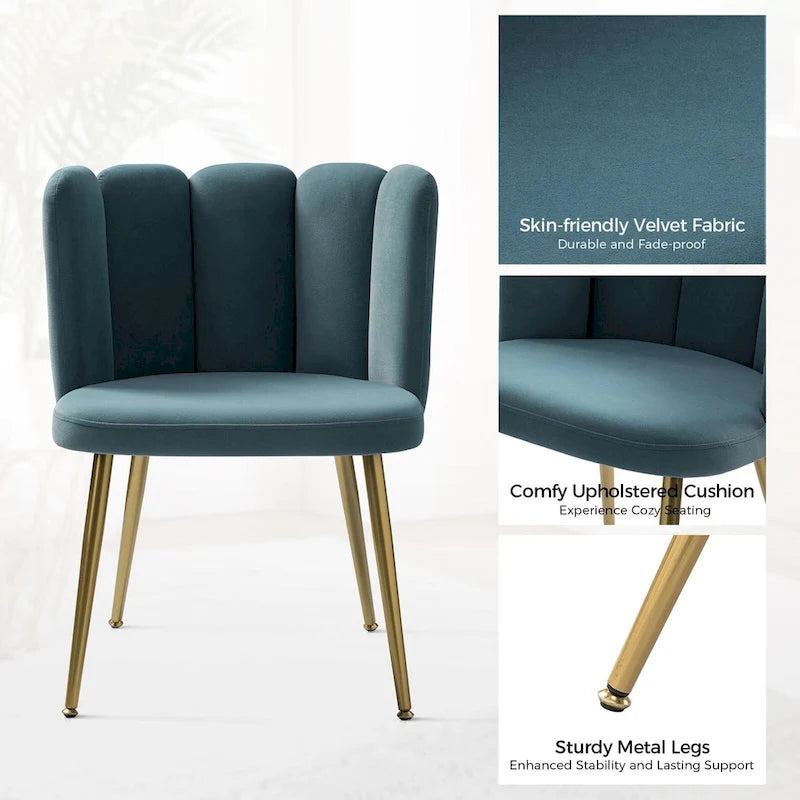 Chaise d'appoint à dossier capitonné