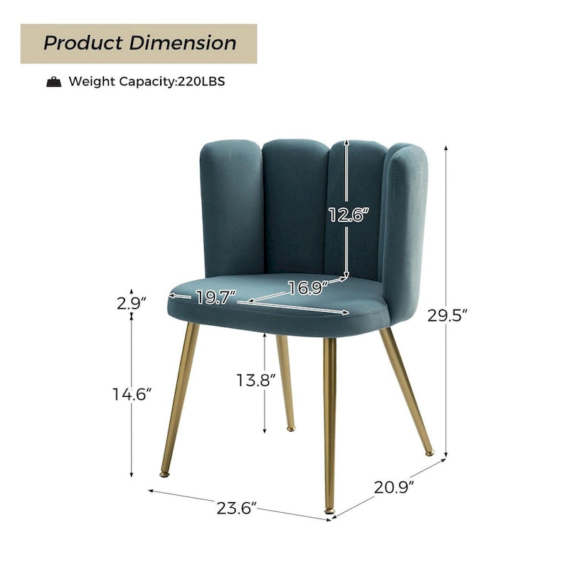 Chaise d'appoint à dossier capitonné