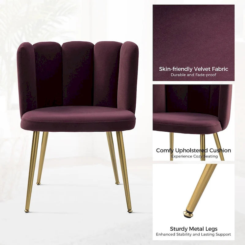 Chaise d'appoint à dossier capitonné