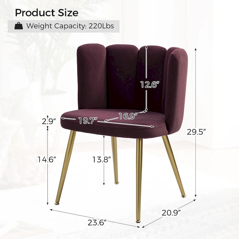 Chaise d'appoint à dossier capitonné