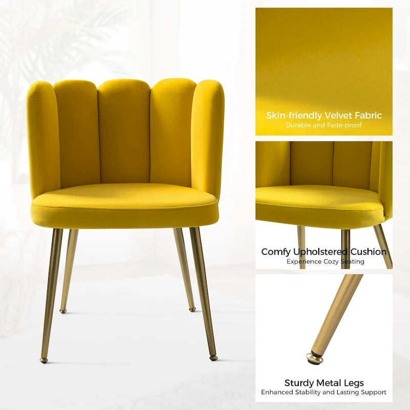 Chaise d'appoint à dossier capitonné