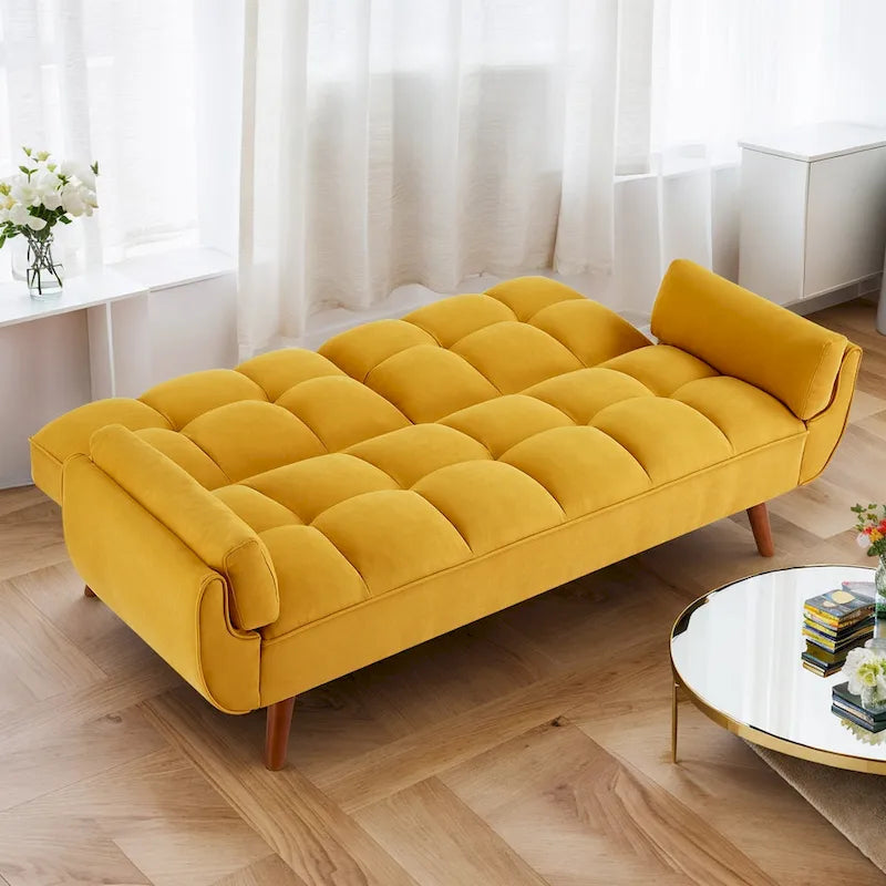 75.39 Canapé-lit, canapé convertible avec oreillers, meuble causeuse pliable pour salon