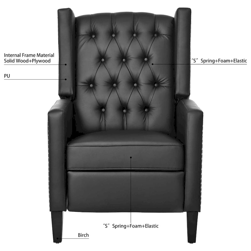 Fauteuil inclinable manuel large - 34,45 x 27,16 x 40,55