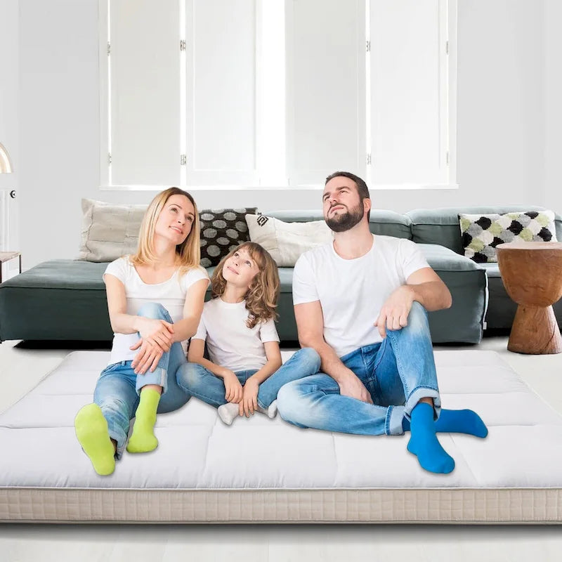 Matelas futon japonais à enrouler avec sac de rangement
