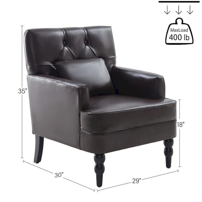 Fauteuil d'appoint capitonné avec oreiller lombaire beige/gris/bleu clair