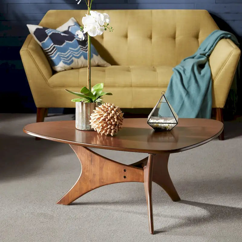 Table basse en bois triangulaire