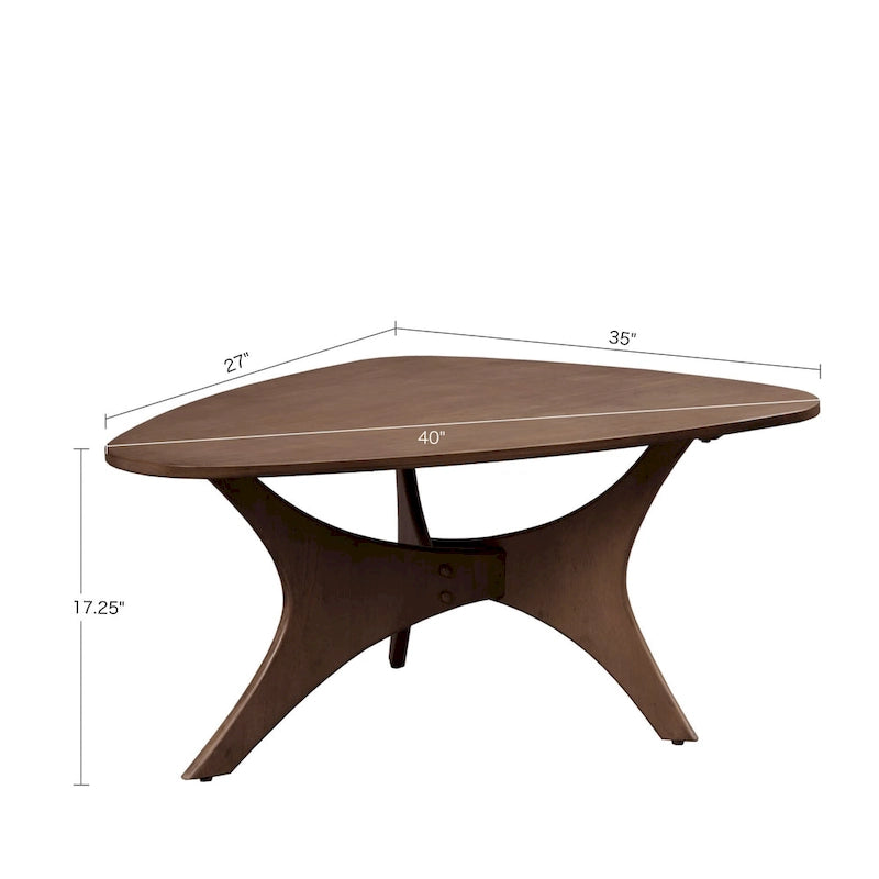 Table basse en bois triangulaire