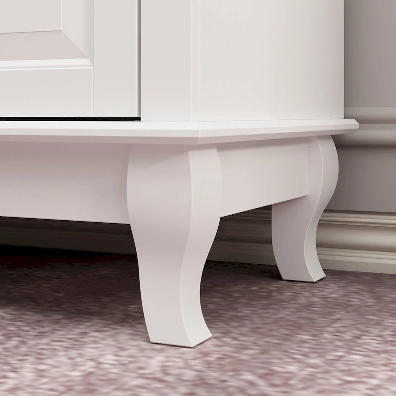 Commode à 9 tiroirs avec pieds en bois massif, console en laque