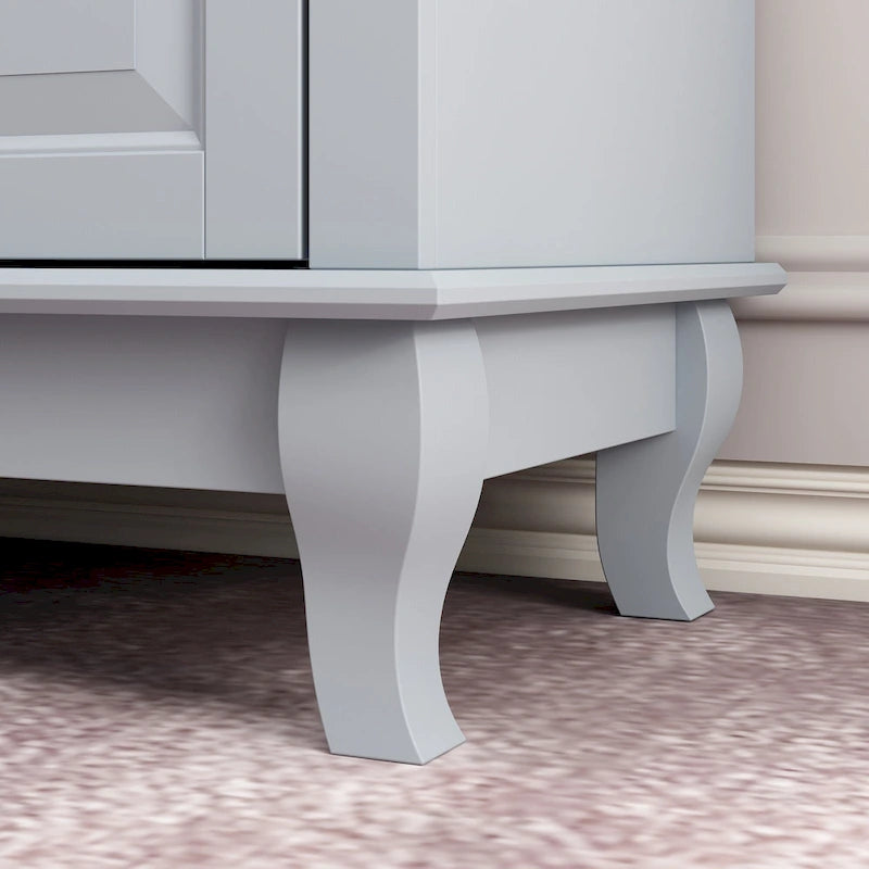 Commode à 9 tiroirs avec pieds en bois massif, console en laque