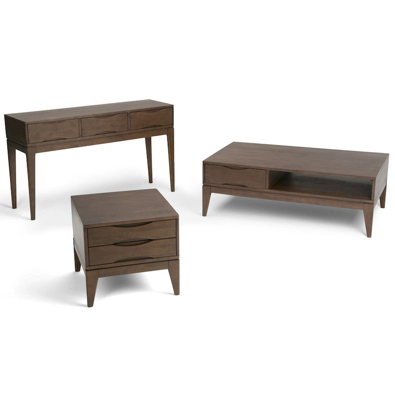 TABLE D'APPOINT CARRÉE EN BOIS MASSIF - 55,88 L x 55,88 P x 50,8 H (en cm)
